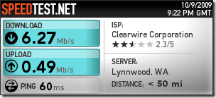 ClearWire Clear Speed Test