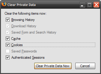 Clear Private Data (2)