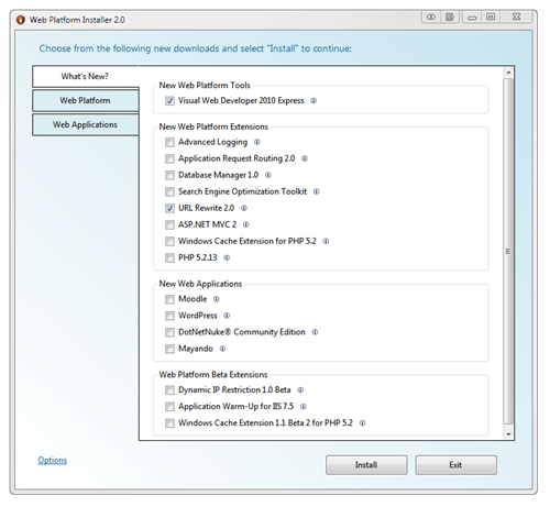 Web Platform Installer 2.0 (5)